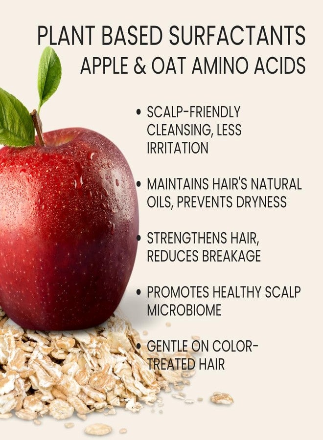 Ahimsa Gentle Daily Shampoo | Sulfate & Paraben Free Vegan Natural Shampoo for Dry, Curly & Color Treated Hair | Cruelty Free, Apple & Oat Amino Acids - Image 2