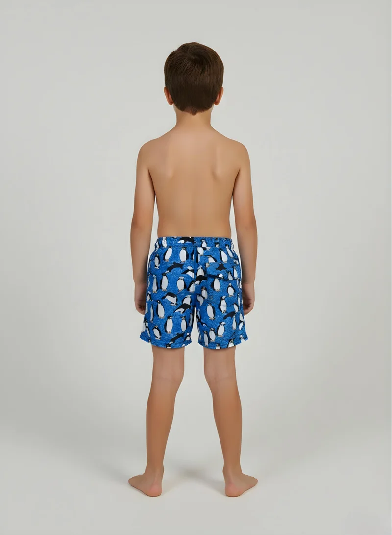 جاست نيتشر جفاف سريع فاخر - شورت البطاريق الاجتماعية للأولاد