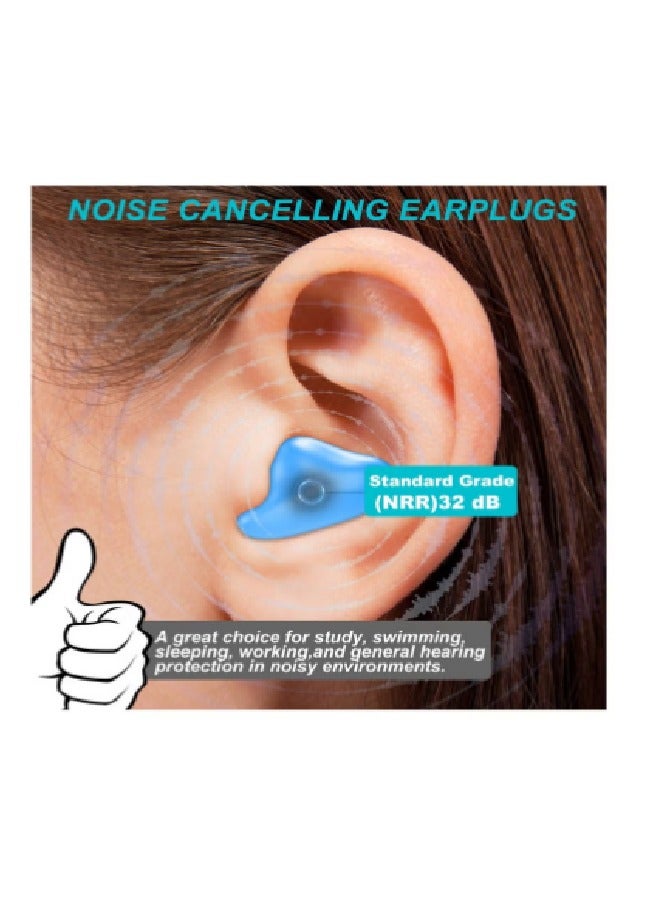 Generic Ear Plugs for Sleep and Swimming 8 Pairs Of Reusable Silicone Molded Noise Canceling Ear Plugs  - Image 3