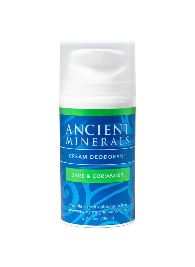 Ancient Minerals Ancient Minerals Cream Deodorant SAGE AND CORIANDER - Natural, non-toxic, aluminum-free (2.7 fl oz)  - Image 1
