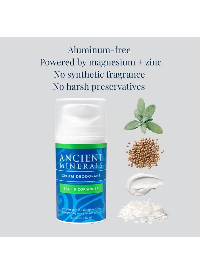 Ancient Minerals Ancient Minerals Cream Deodorant SAGE AND CORIANDER - Natural, non-toxic, aluminum-free (2.7 fl oz)  - Image 4