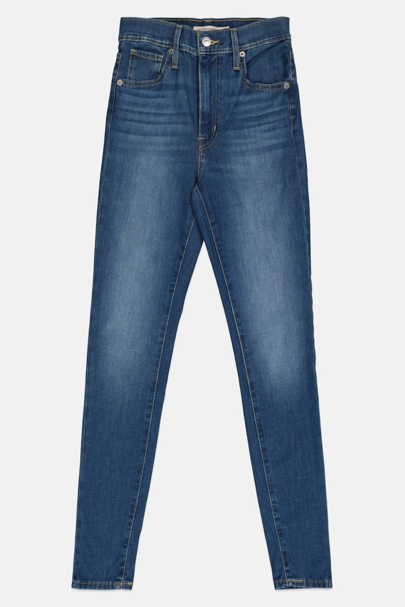 Levi's Women Super Skinny Fit Washed Stretchable Denim, Blue - Image 3