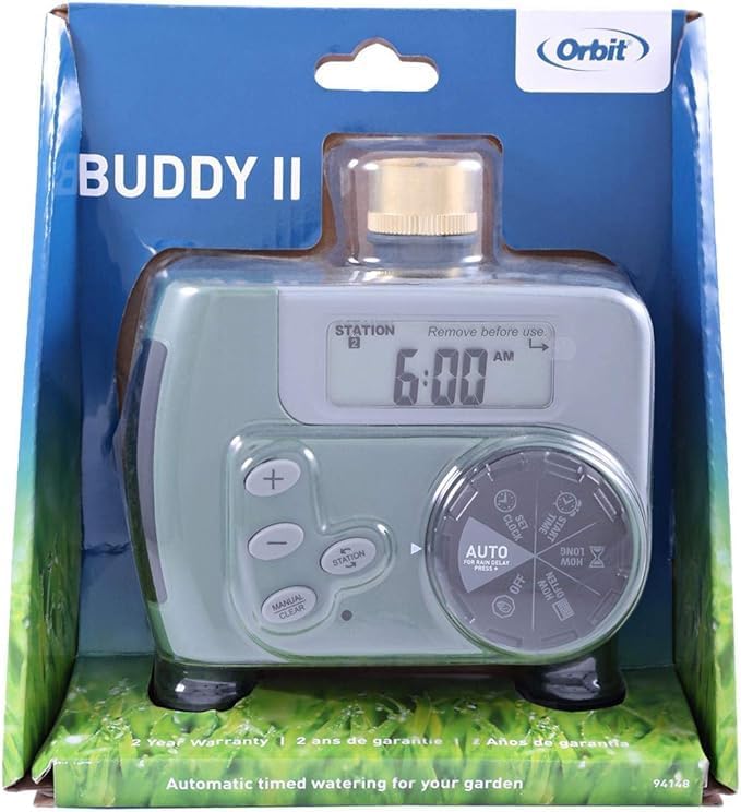 Orbit Buddy Double Port Digital Tap Garden Automatic Water Timer Irrigation Controller - Image 3
