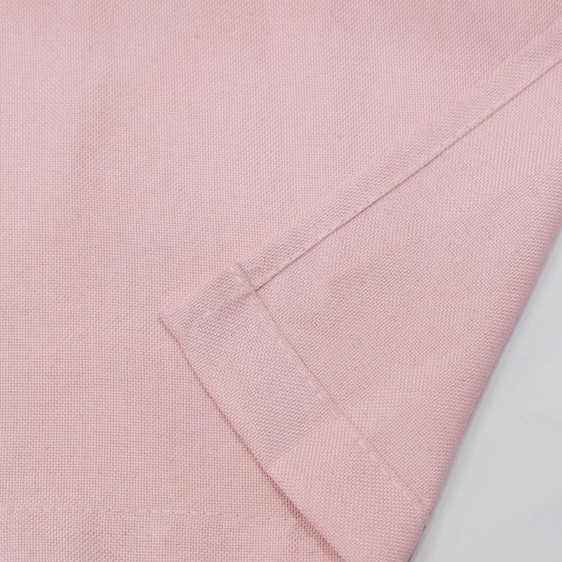 UPOPO Pink Valance Curtains 18 inches Long Linen Textured Curtain Valance Toppers Kitchen Short Small Mini Little Living Room Bedroom Window Curtain Valances 1 Panel Rod Pocket 54"x18" - Image 5
