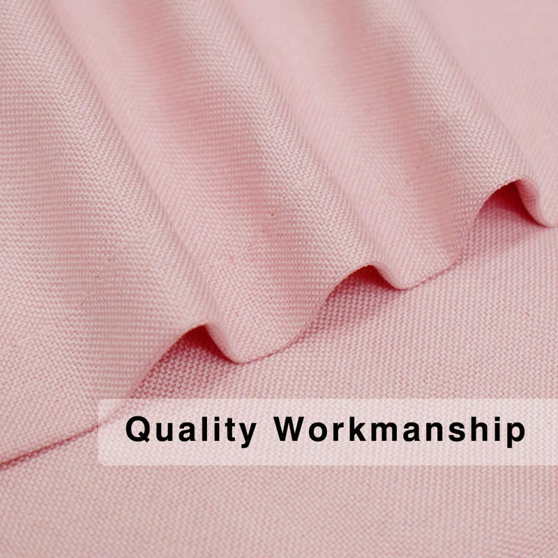 UPOPO Pink Valance Curtains 18 inches Long Linen Textured Curtain Valance Toppers Kitchen Short Small Mini Little Living Room Bedroom Window Curtain Valances 1 Panel Rod Pocket 54"x18" - Image 2