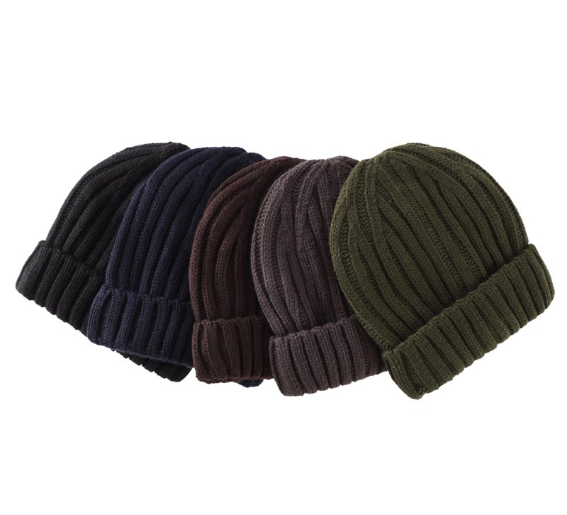 Connectyle Men's Warm Winter Hat Scarf and Touchscreen Gloves Set for Cold Weather Fleece Lined Knit Beanie Neck Scarf Black - Image 5