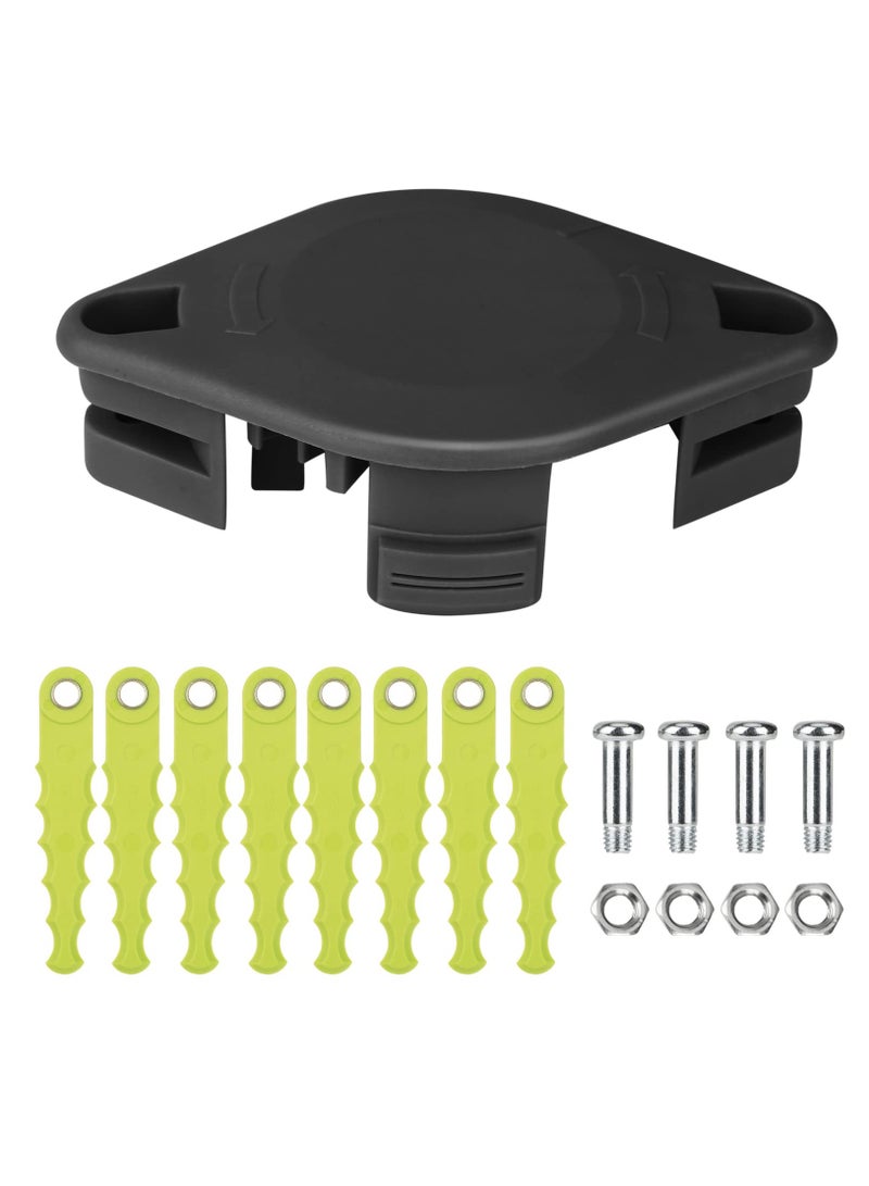 Suntown ACFHRL2 Polycarbonate Bladed Trimmer Head Compatible with Ryobi 18V, 24V, and 40V RY40210, RY40210A Strimmers with 8 Quickload Blades (1+8+4) - Image 1