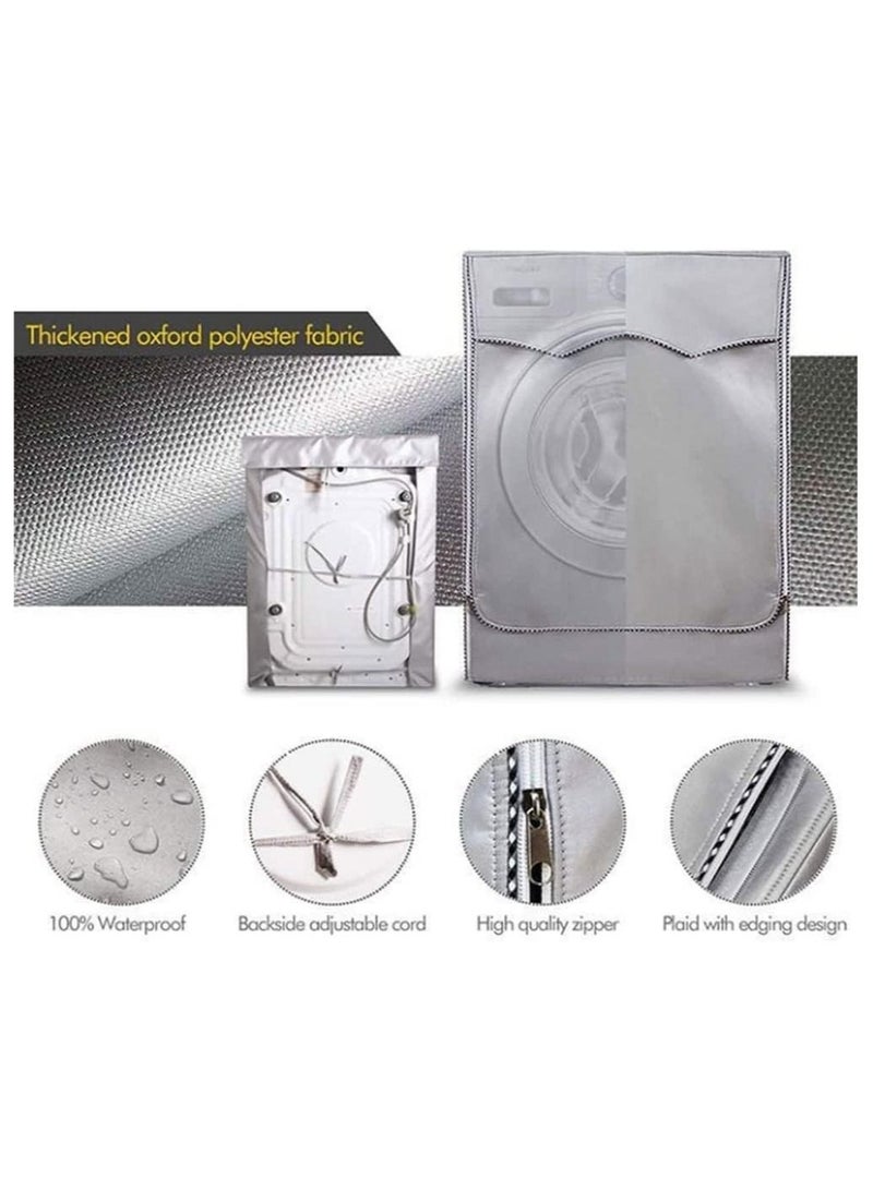MIXDE Washing Machine Cover Washer Dryer Dustproof Waterproof Protection Case Cover Sunscreen with Zipper fo Washer Protection - Image 2