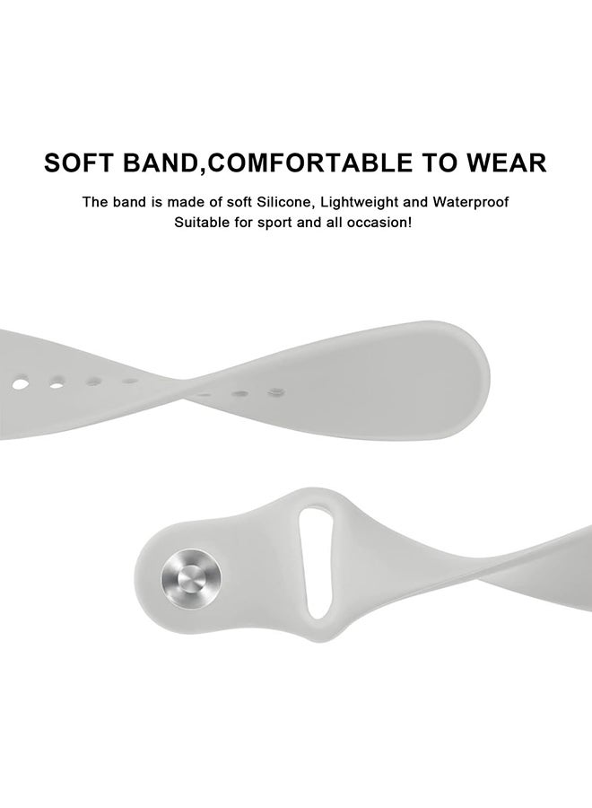 O Ozone Silicone Bands For Samsung Galaxy Watch Ultra LTE 47mm / Galaxy Watch 3 45mm 22mm Quick Release Soft Silicone Replacement Watch Strap- Beige - Image 2