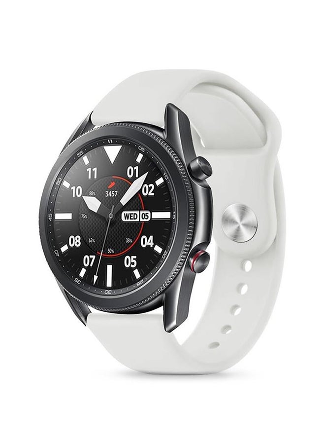 O Ozone Silicone Bands For Samsung Galaxy Watch Ultra LTE 47mm / Galaxy Watch 3 45mm 22mm Quick Release Soft Silicone Replacement Watch Strap- Beige