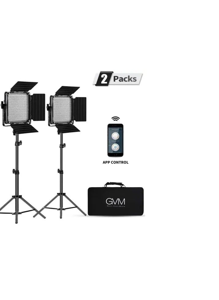 GVM Great Video Maker GVM LED 480LS Video Lighting with APP Control (2L kit)  - Image 1