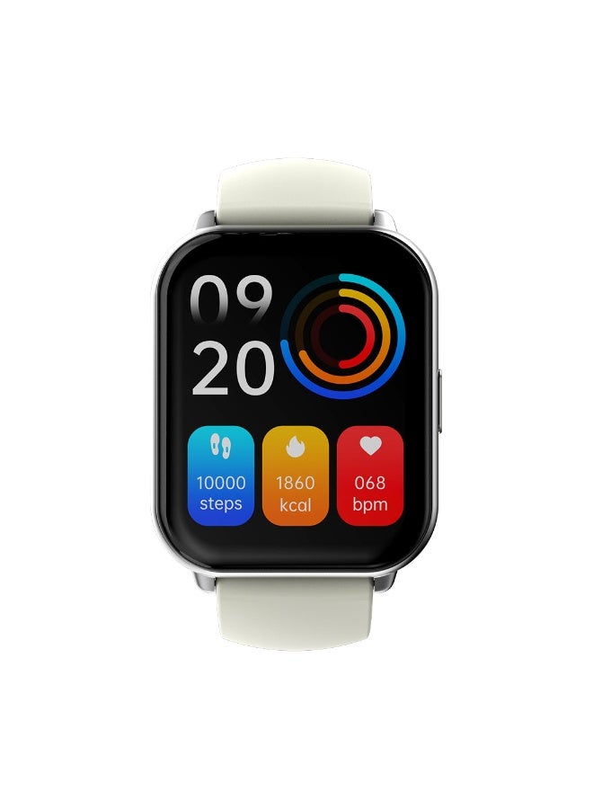 HiFuture Zone 2 SmartWatch With Effortless Wireless Calling & 1.96 Inch IPS Display - Long Battery Life, IP68 Waterproof - Silver White Colour - Image 1