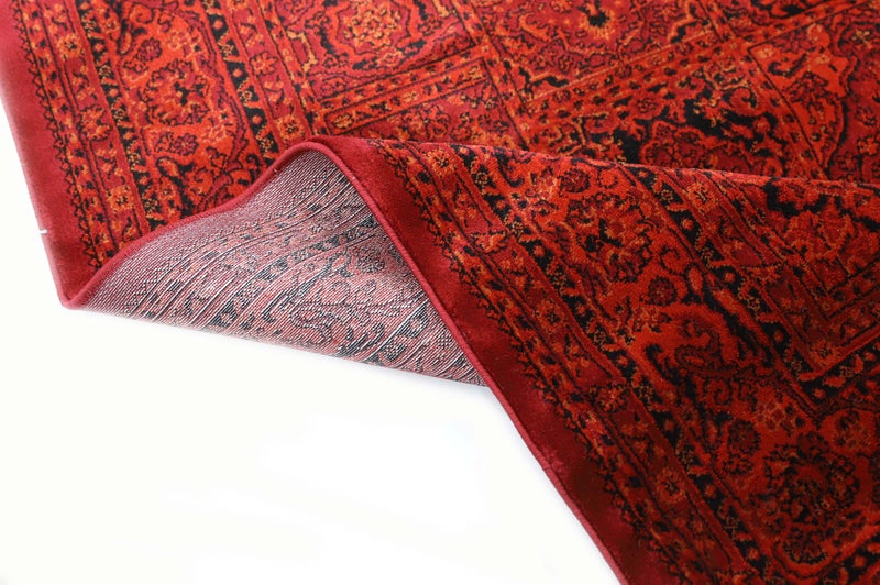 Alkaffary Carpet Yaqout High quality with distinctive modern design Size 4.00x5.00 , Color Red Black - Image 4