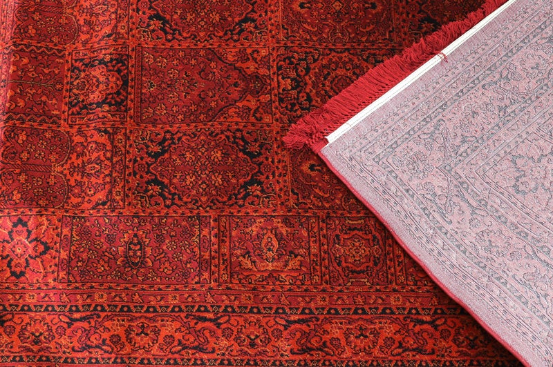 Alkaffary Carpet Yaqout High quality with distinctive modern design Size 4.00x5.00 , Color Red Black - Image 5