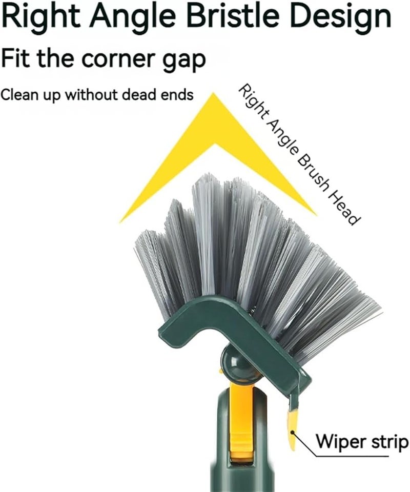 DMNDHT Mop for Floor Cleaning, Floor Scrub Brush, 4 in 1 Multifunction Scrape Cleaning Brush, for Cleaning Shower Bathroom, Patio, Garage, Kitchen, Wall and Deck (Green) - Image 5