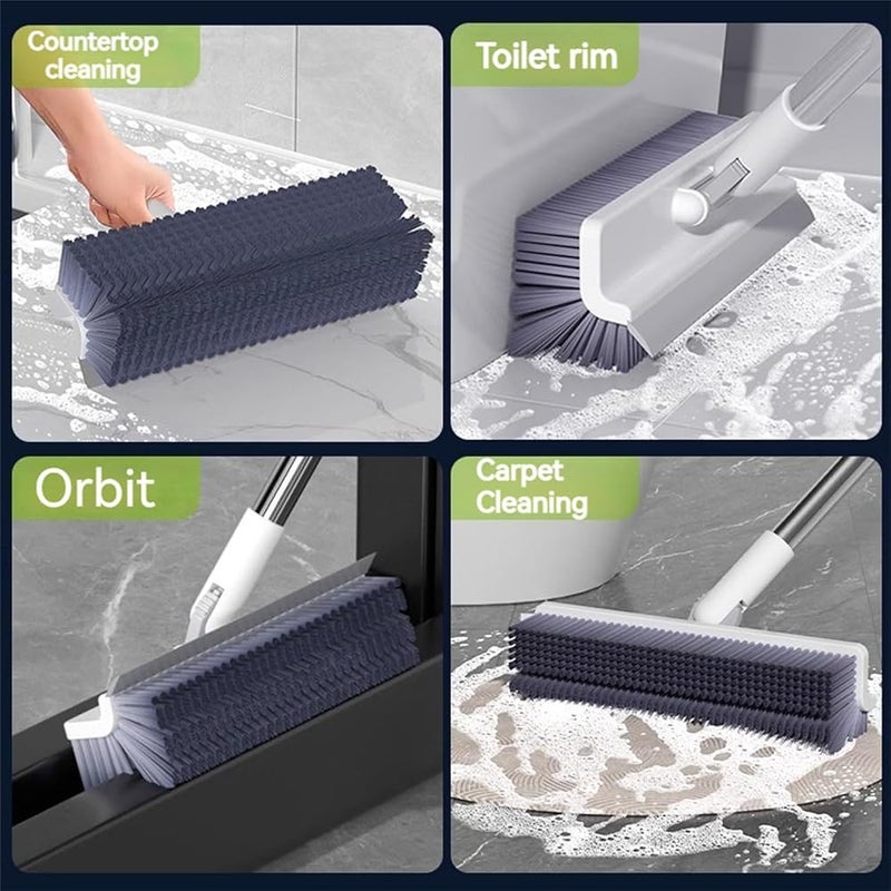 DMNDHT Mop for Floor Cleaning, Floor Scrub Brush, 4 in 1 Multifunction Scrape Cleaning Brush, for Cleaning Shower Bathroom, Patio, Garage, Kitchen, Wall and Deck (Green) - Image 3