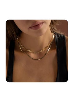 Fayrouz Jewellery 18K Gold Plated Chain Necklace, Zigzag Necklace for Women and Girls Jewelry for All Occasions by Fayrouz Jewelry  - Image 1