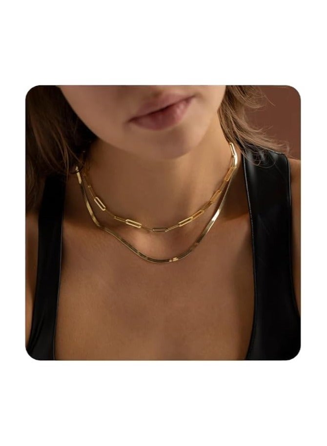 Fayrouz Jewellery 18K Gold Plated Chain Necklace, Zigzag Necklace for Women and Girls Jewelry for All Occasions by Fayrouz Jewelry - Image 1