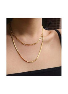 Fayrouz Jewellery 18K Gold Plated Chain Necklace, Zigzag Necklace for Women and Girls Jewelry for All Occasions by Fayrouz Jewelry  - Image 2
