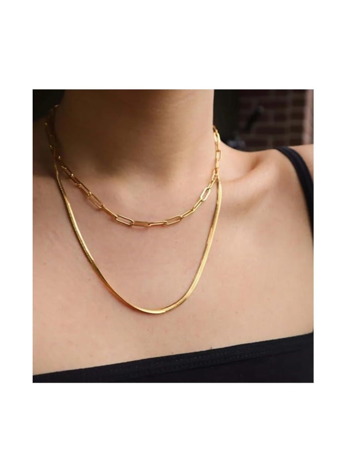 Fayrouz Jewellery 18K Gold Plated Chain Necklace, Zigzag Necklace for Women and Girls Jewelry for All Occasions by Fayrouz Jewelry - Image 2