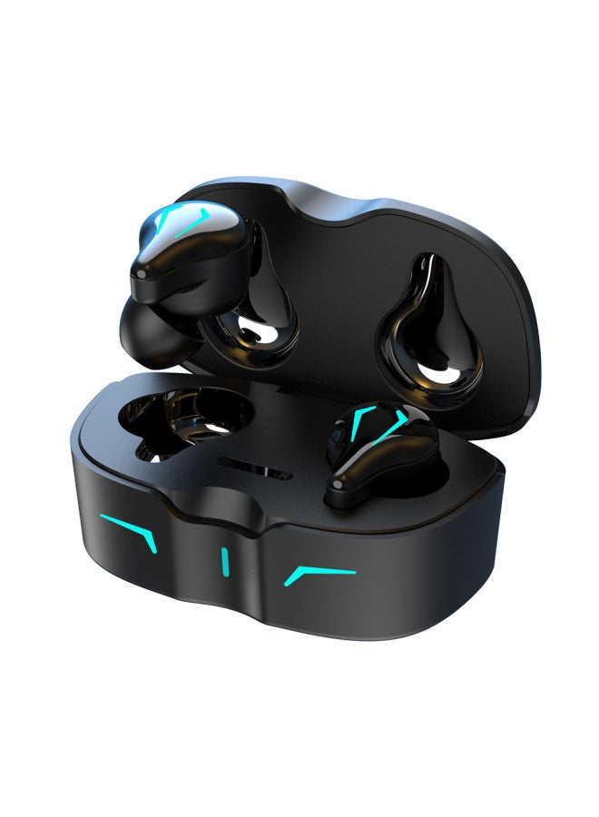 Wireless Gaming Bluetooth Headset 5.0 Low Latency Cool LED Breathing Light TWS Headset Surround Stereo-Color:Black  - Image 2