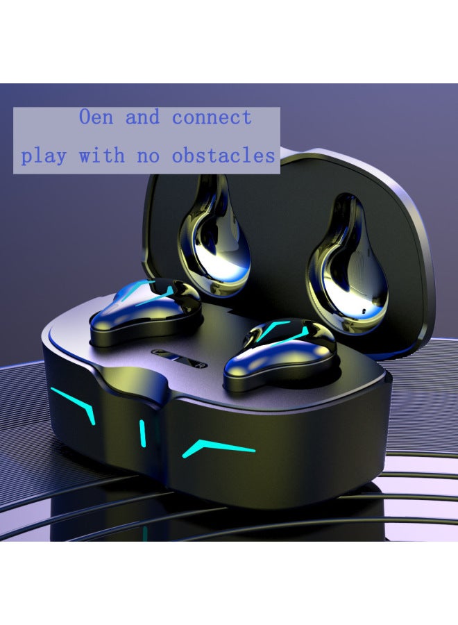 Wireless Gaming Bluetooth Headset 5.0 Low Latency Cool LED Breathing Light TWS Headset Surround Stereo-Color:Black  - Image 4