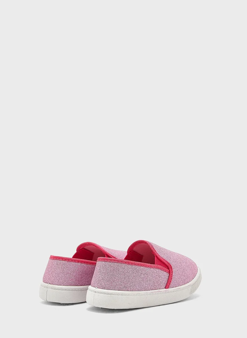 CCC Youth Glitter Slip Ons