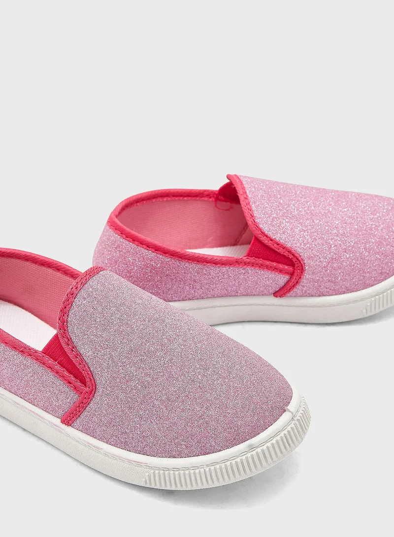 CCC Youth Glitter Slip Ons