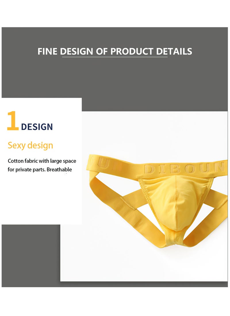 Thong Underwear for Men, Cotton Low Rise Bulge Bikini Briefs Underpants