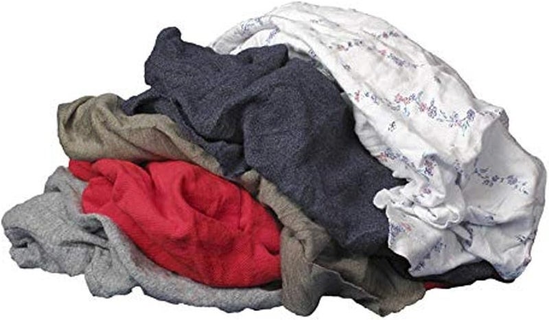 Buffalo Industries (10080PB) Recycled Multicolored T-Shirt Cloth Rags, 4 lb. bag, All-Purpose Rag for Cleaning, Paint Spills and Cleanup, Staining, Polishing, Dusting, Made from Recycled Materials - Image 1