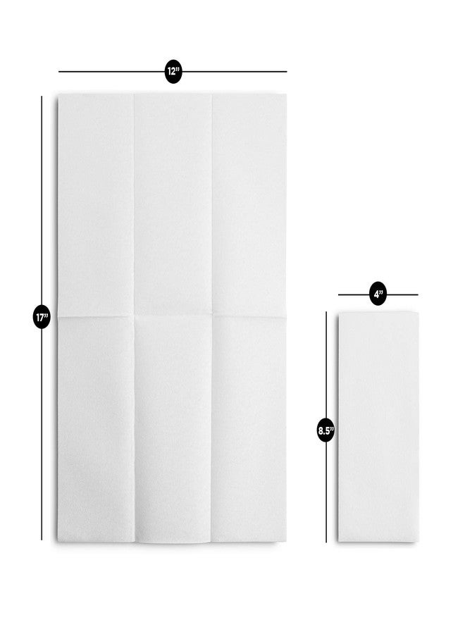 BloominGoods 50-Pack BloominGoods Disposable Bathroom Napkins | 12" x 17" Single-Use Classic Lite Linen-Feel Guest Towels, Made in USA | Cloth-Like Hand Towels, White - Image 3