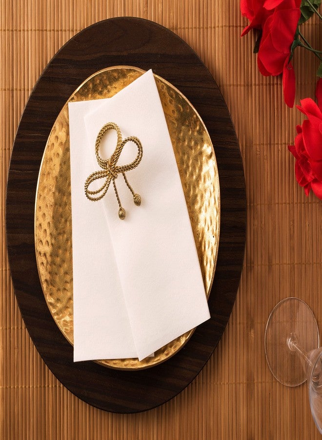 BloominGoods 50-Pack BloominGoods Disposable Bathroom Napkins | 12" x 17" Single-Use Classic Lite Linen-Feel Guest Towels, Made in USA | Cloth-Like Hand Towels, White - Image 4