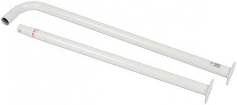 Homecraft Ringwood Wall to Floor Grab Rail, Curved Grab Bar for Toilet, Shower, or Bathtub, Secure Railing for Elderly & Handicapped, 30" High x 30 3/4" Deep, Bathroom Safety Rails - Image 2