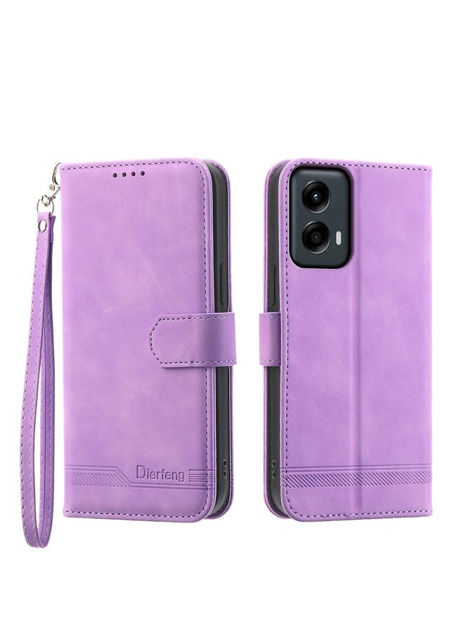 S-TOP Case For Motorola Moto G Stylus 5G 2024 Dierfeng Dream Line TPU Hybrid PU Leather Phone Case - Image 1