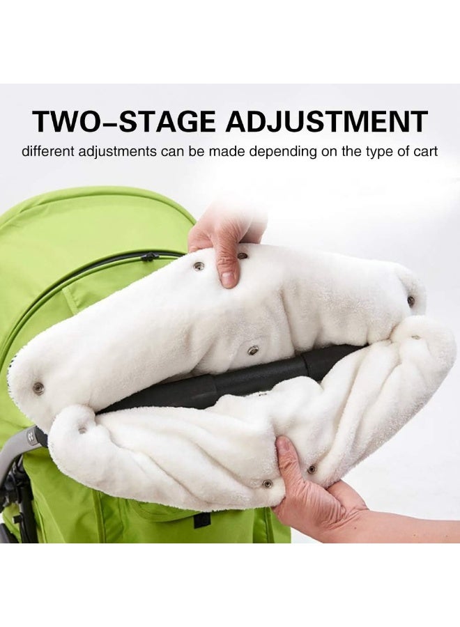 Tbrand Tbrand Stroller Hand Muff, Winter Extra Thick Pushchair Gloves - Image 4
