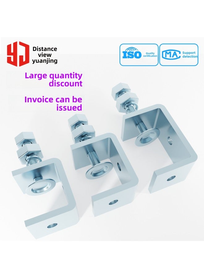 Iron Galvanized Tiger Clip Pipe Clip Square U-shaped C- Shaped Fixed Fixture Clip Clip Hand-screwed Lifting Ring Fasten Clip Clip-Specification Model:❤❤❤The Following Is The Hanging Ring Version❤❤❤  - Image 3