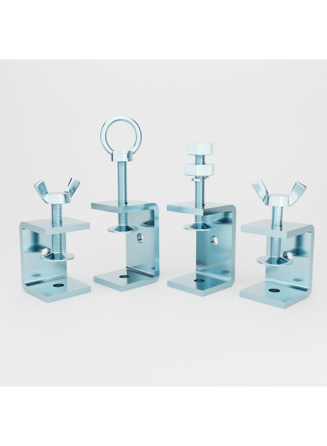 Iron Galvanized Tiger Clip Pipe Clip Square U-shaped C- Shaped Fixed Fixture Clip Clip Hand-screwed Lifting Ring Fasten Clip Clip-Specification Model:❤❤❤The Following Is The Hanging Ring Version❤❤❤  - Image 5