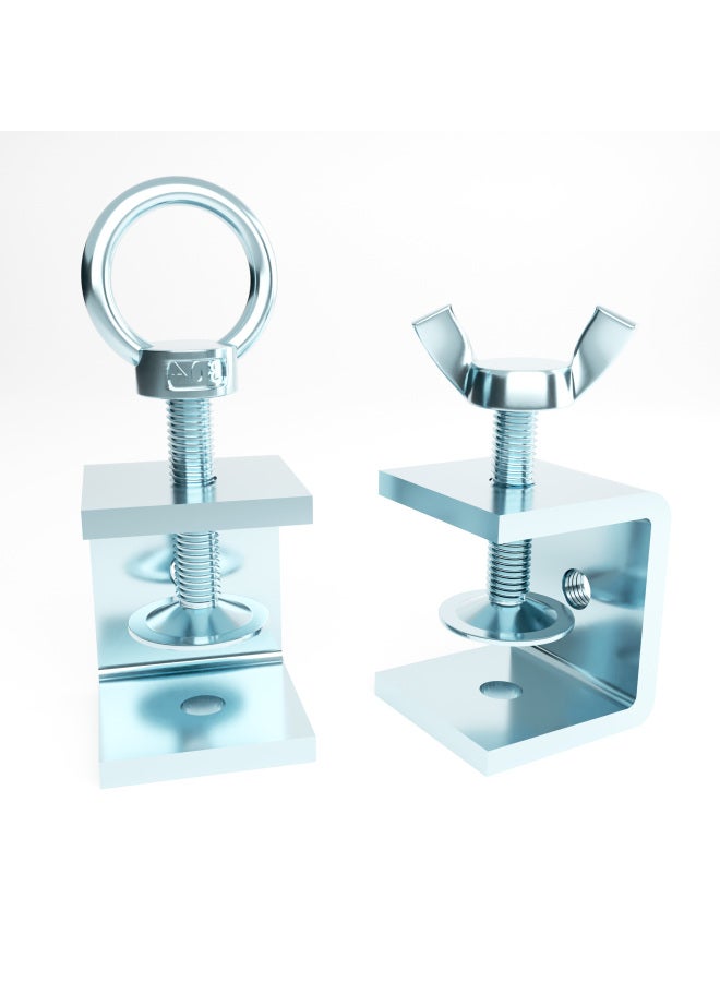 Iron Galvanized Tiger Clip Pipe Clip Square U-shaped C- Shaped Fixed Fixture Clip Clip Hand-screwed Lifting Ring Fasten Clip Clip-Specification Model:❤❤❤The Following Is The Hanging Ring Version❤❤❤  - Image 4