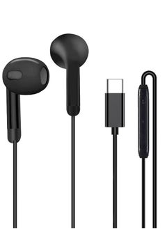 BOLICE USB C Headphones Compatiable with Oneplus 12 and Oneplus 13 USB C In-Ear Headphones with Microphone Volume Control and Pure Sound Black  - Image 1