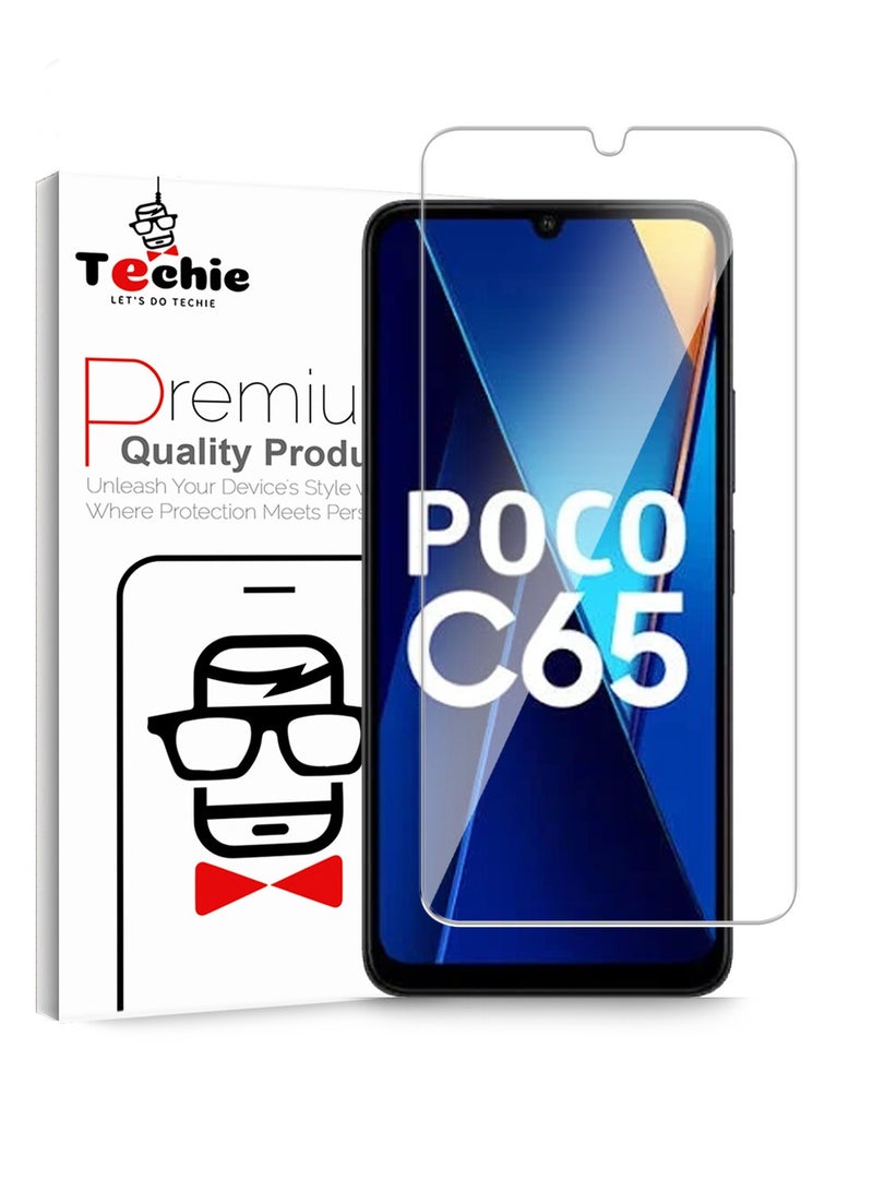 Techie Xiaomi Redmi 13C 4G / Poco C65 HD Clear Tempered Glass Screen Protector - Image 1