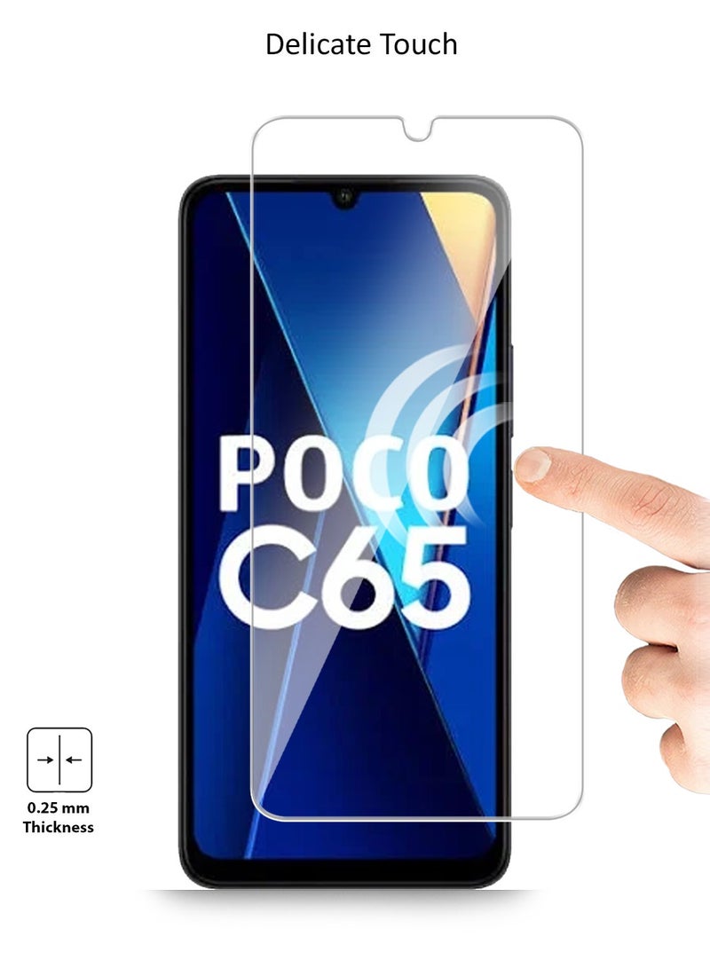 Techie Xiaomi Redmi 13C 4G / Poco C65 HD Clear Tempered Glass Screen Protector - Image 4