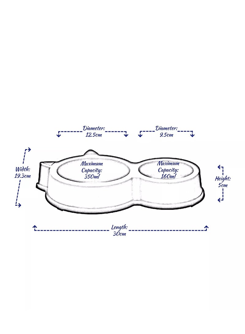 Dual Pet Feeding Station with Elevated Non-Slip Stand – Spill-Proof Double Bowls for Dogs & Cats - Image 3