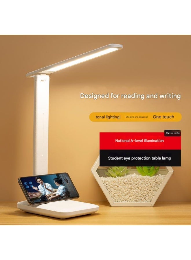 Plug-In Eye Protection Desk Lamp, Touch Control, Dimmable with Color Adjustment, Student Study Lamp for Bedroom and Bedside, Children Desk Lamp, Adjustable Brightness LED Table Lamp - Image 4