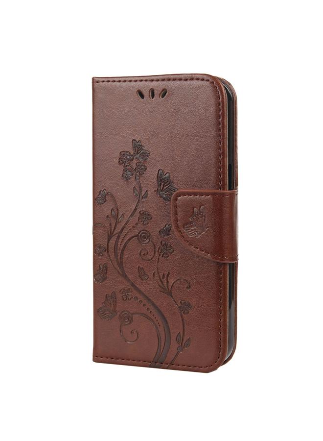 Zaboon Case For iPhone 13 Butterfly Flower Pattern Horizontal Flip Leather Case with Holder & Card Slots & Wallet - Image 2