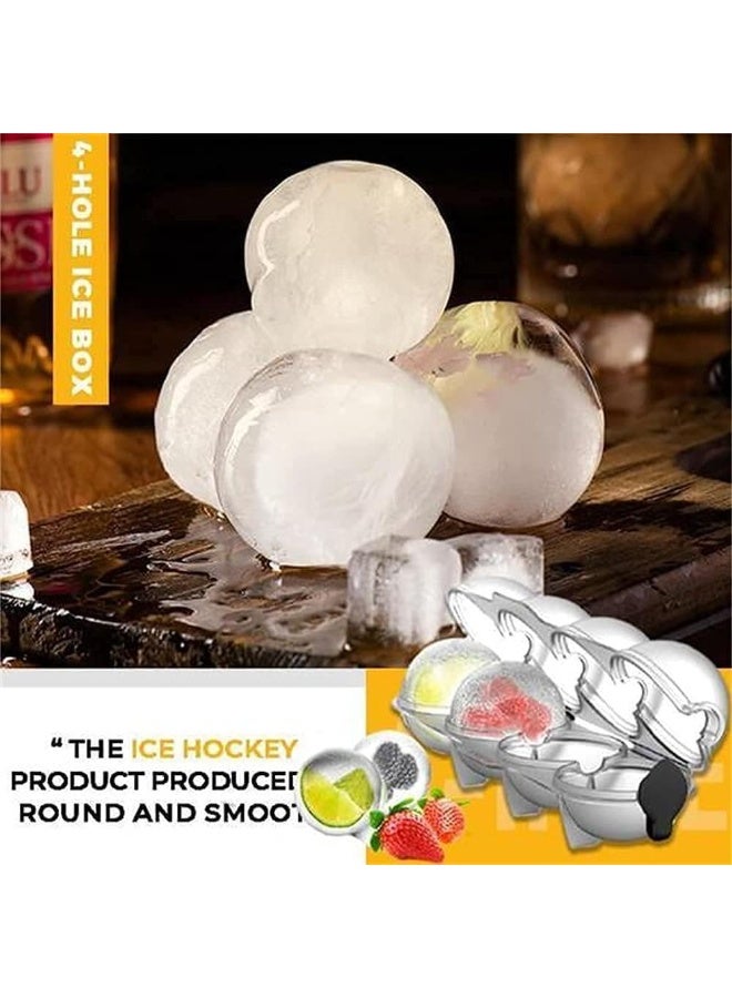 Special Offer(2 Molds) Reusable Ice Ball Maker Mold 4 Holes Round Ice Ball Mold for Cocktails, Juice, Party, Bar, Summer Ice Maker Mold - Image 4