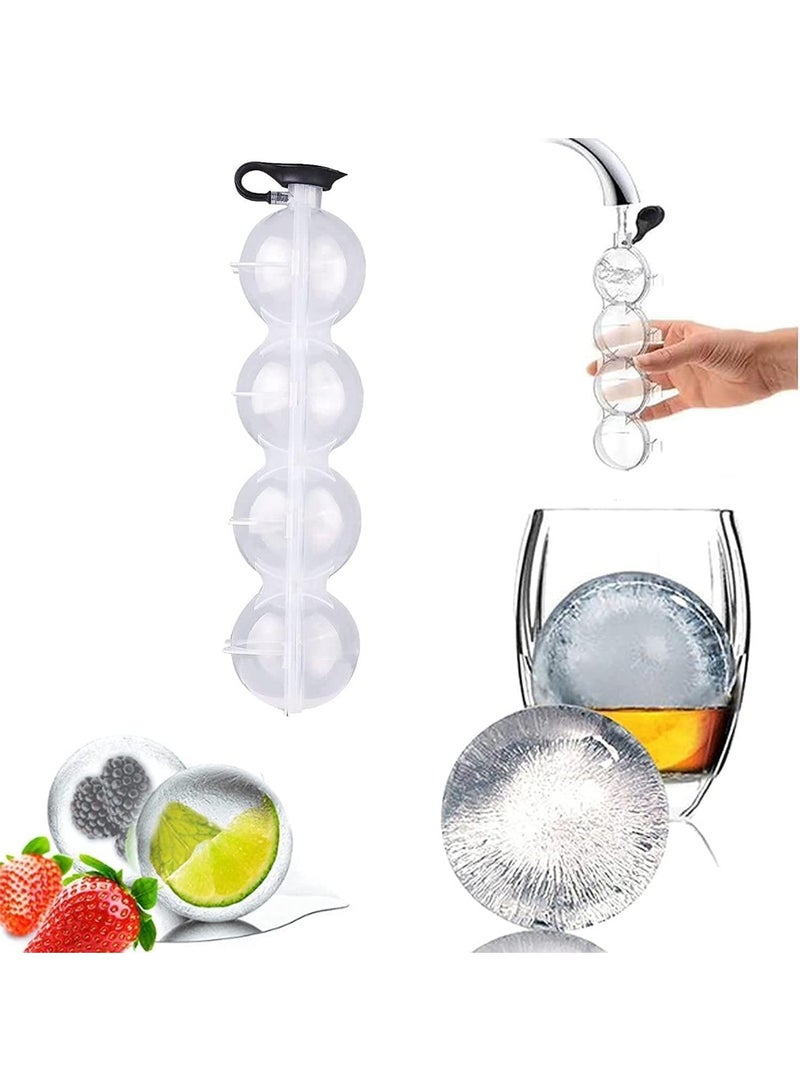 Special Offer(2 Molds) Reusable Ice Ball Maker Mold 4 Holes Round Ice Ball Mold for Cocktails, Juice, Party, Bar, Summer Ice Maker Mold - Image 1
