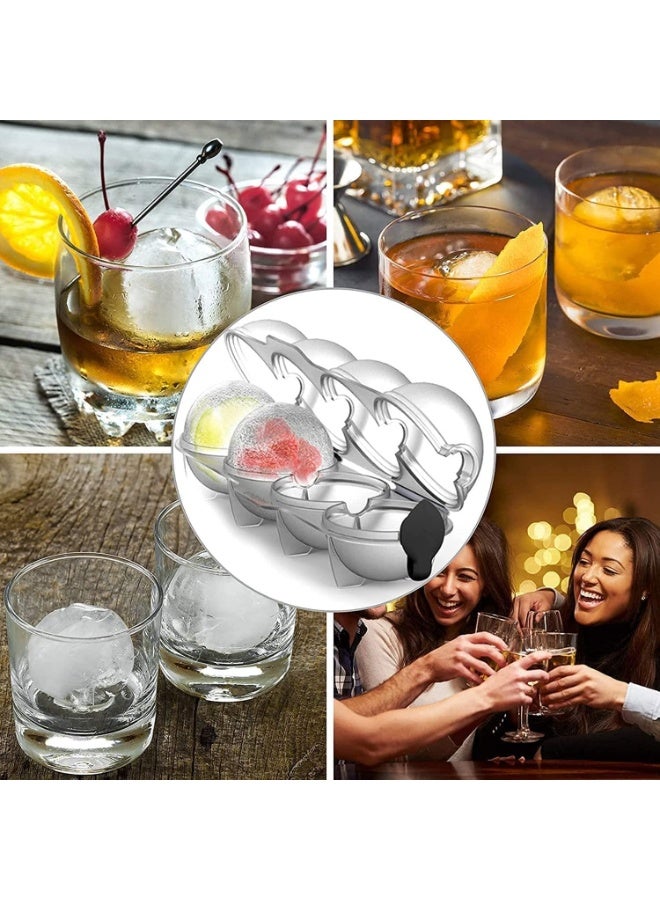 Special Offer(2 Molds) Reusable Ice Ball Maker Mold 4 Holes Round Ice Ball Mold for Cocktails, Juice, Party, Bar, Summer Ice Maker Mold - Image 3