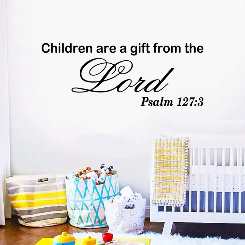 AnFigure Wall Stickers for Kids  Bible Verse Wall Decor  Inspirational Church Blessing Saying Sign Family Lettering Decorations Home Art Decor Vinyl Stickers Children Area Gift From The Lord 32""x12.5"" - Image 1