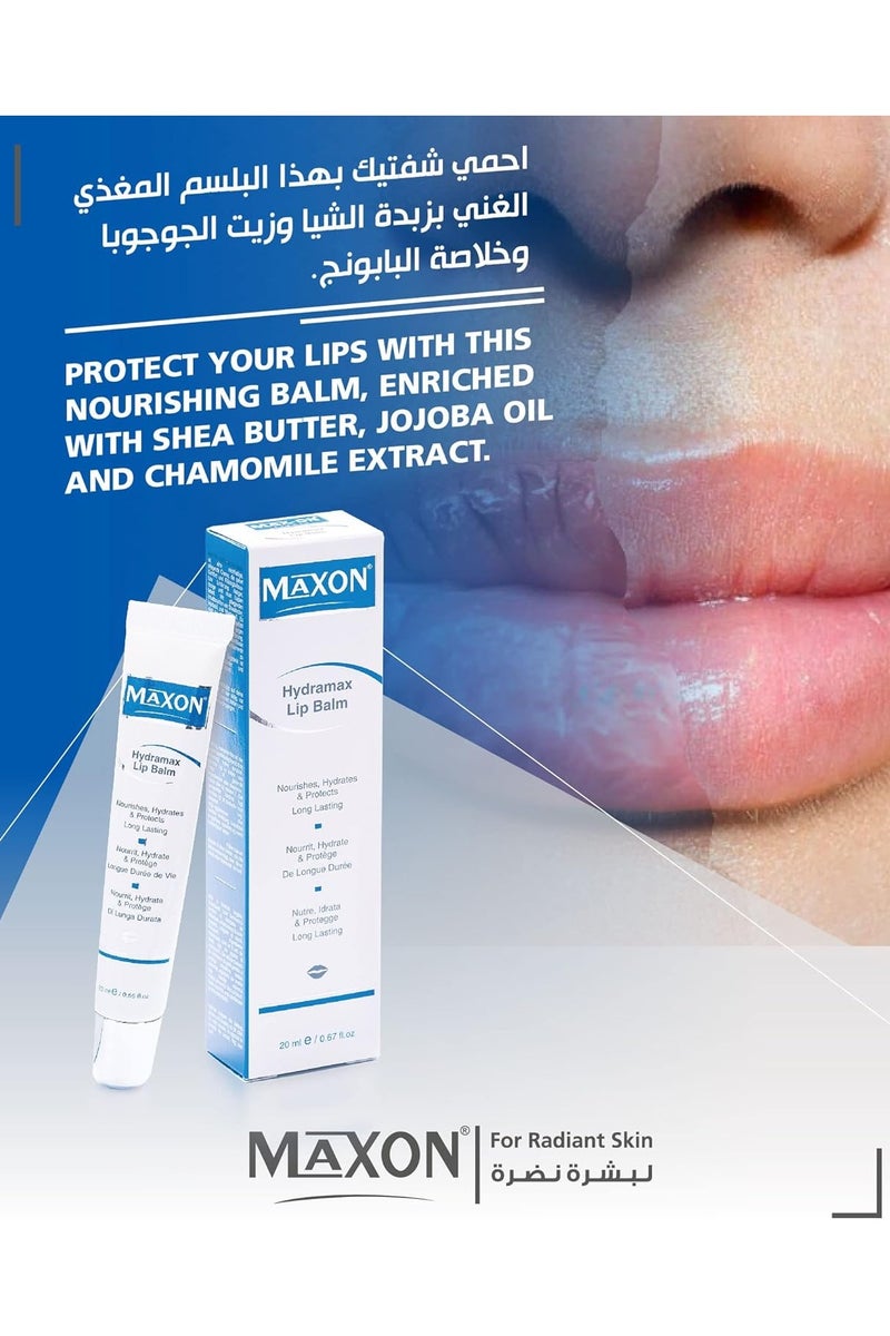 MAX-ON Hydramax Lip Balm â Nourishing & Protective Lip Moisturizer for Soft, Naturally Pink Lips | Without Pigmentation â 20ml - Image 3