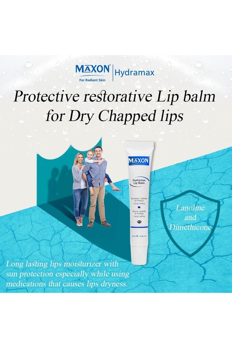 MAX-ON Hydramax Lip Balm â Nourishing & Protective Lip Moisturizer for Soft, Naturally Pink Lips | Without Pigmentation â 20ml - Image 5